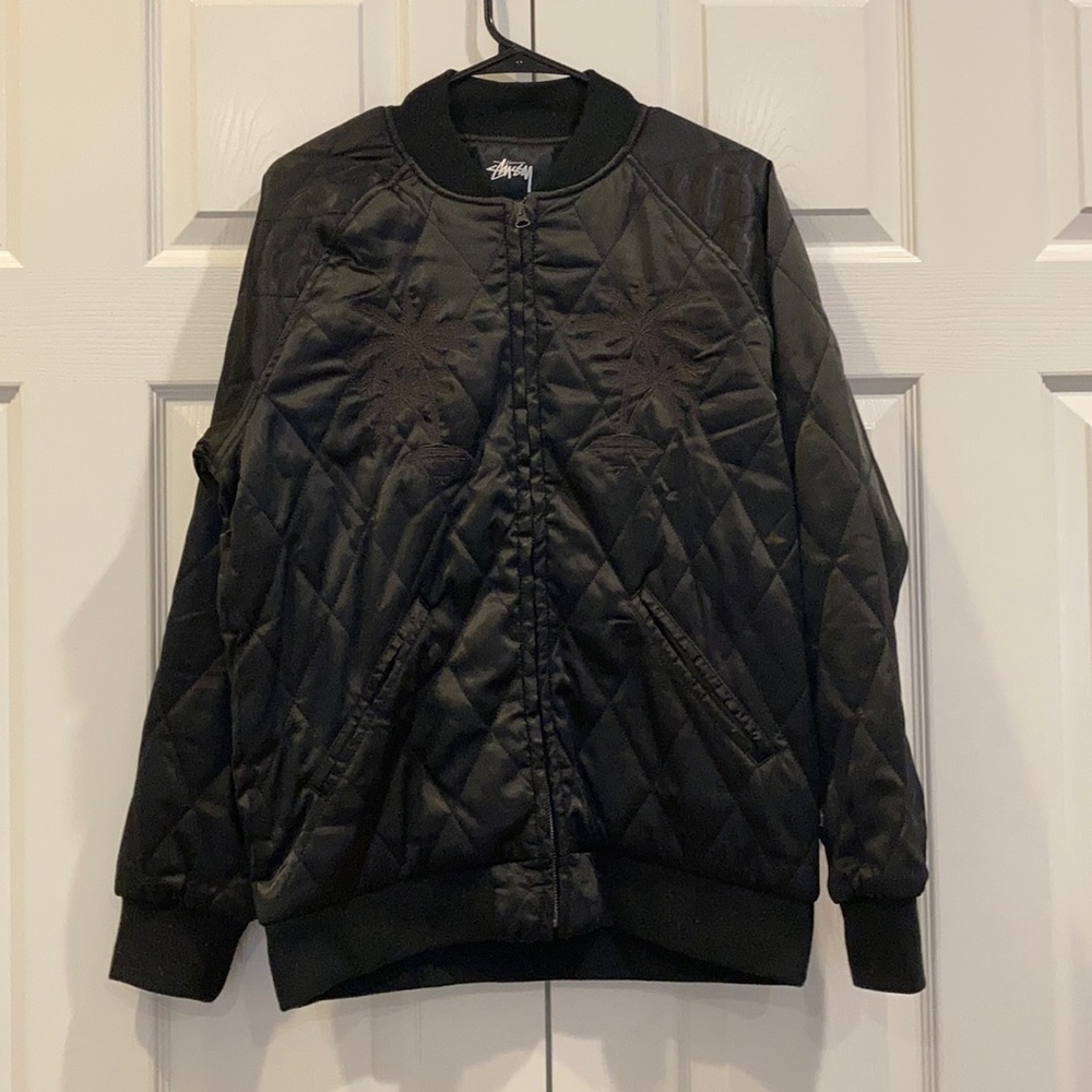 New Stussy Black Satin Palm Jacket (M)